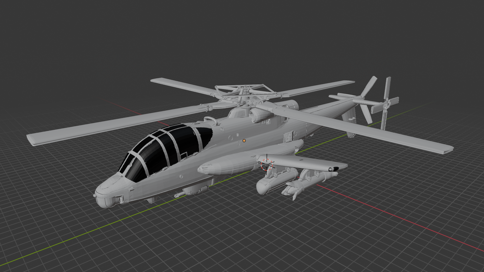 Lockheed AH-56A Cheyenne Helicopter STL 3D Print Model
