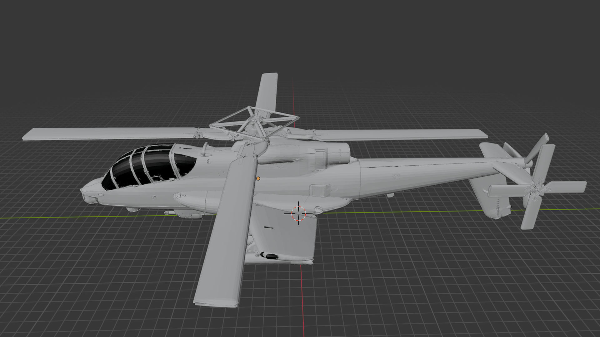 Lockheed AH-56A Cheyenne Helicopter STL 3D Print Model