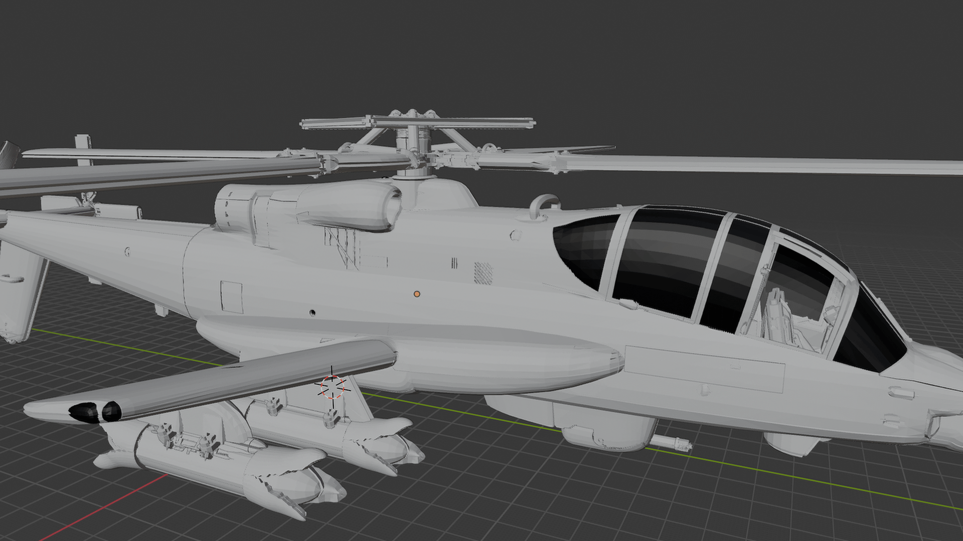 Lockheed AH-56A Cheyenne Helicopter STL 3D Print Model