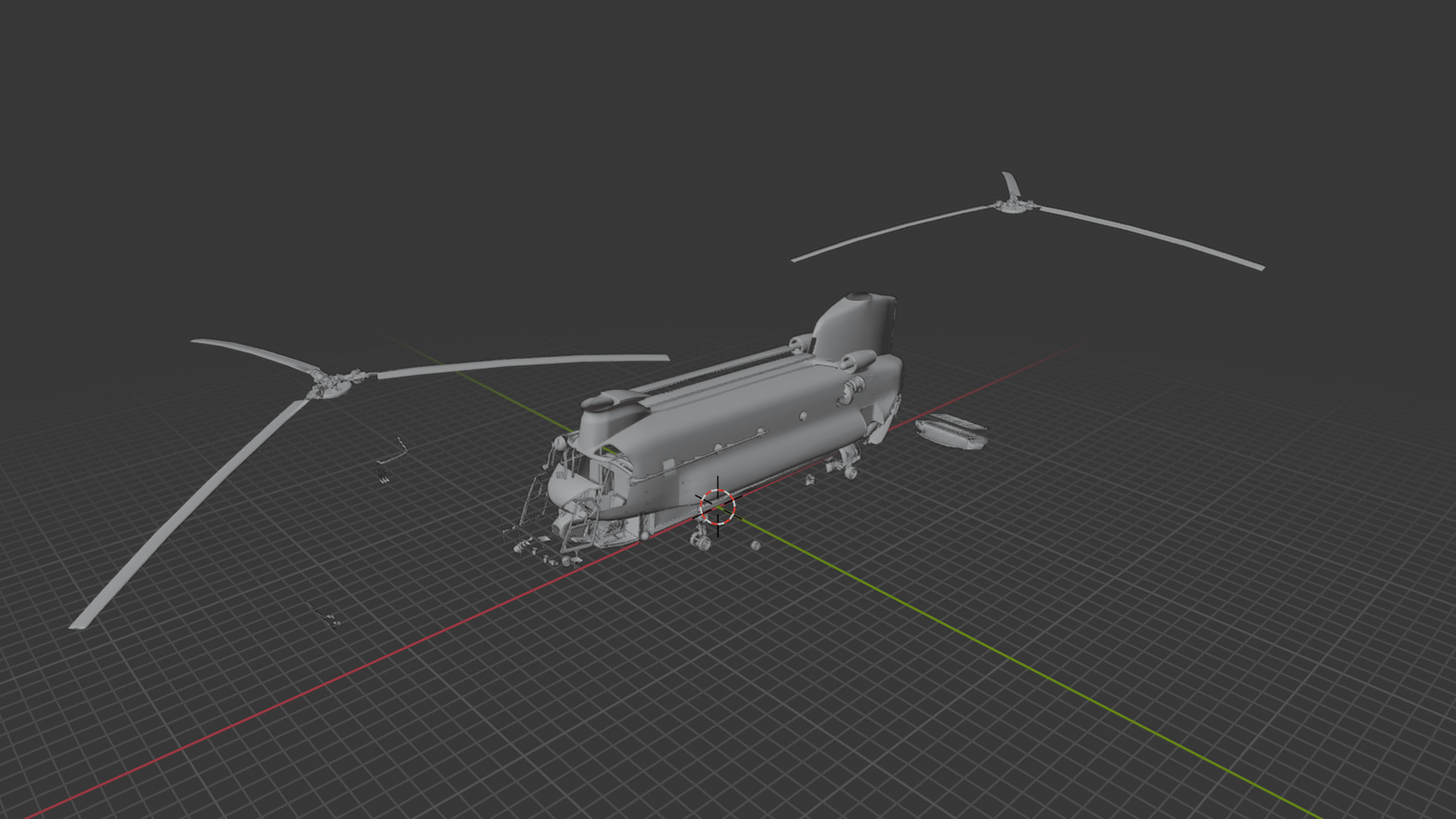 Boeing CH-47 Chinook Helicopter STL 3D Print Model