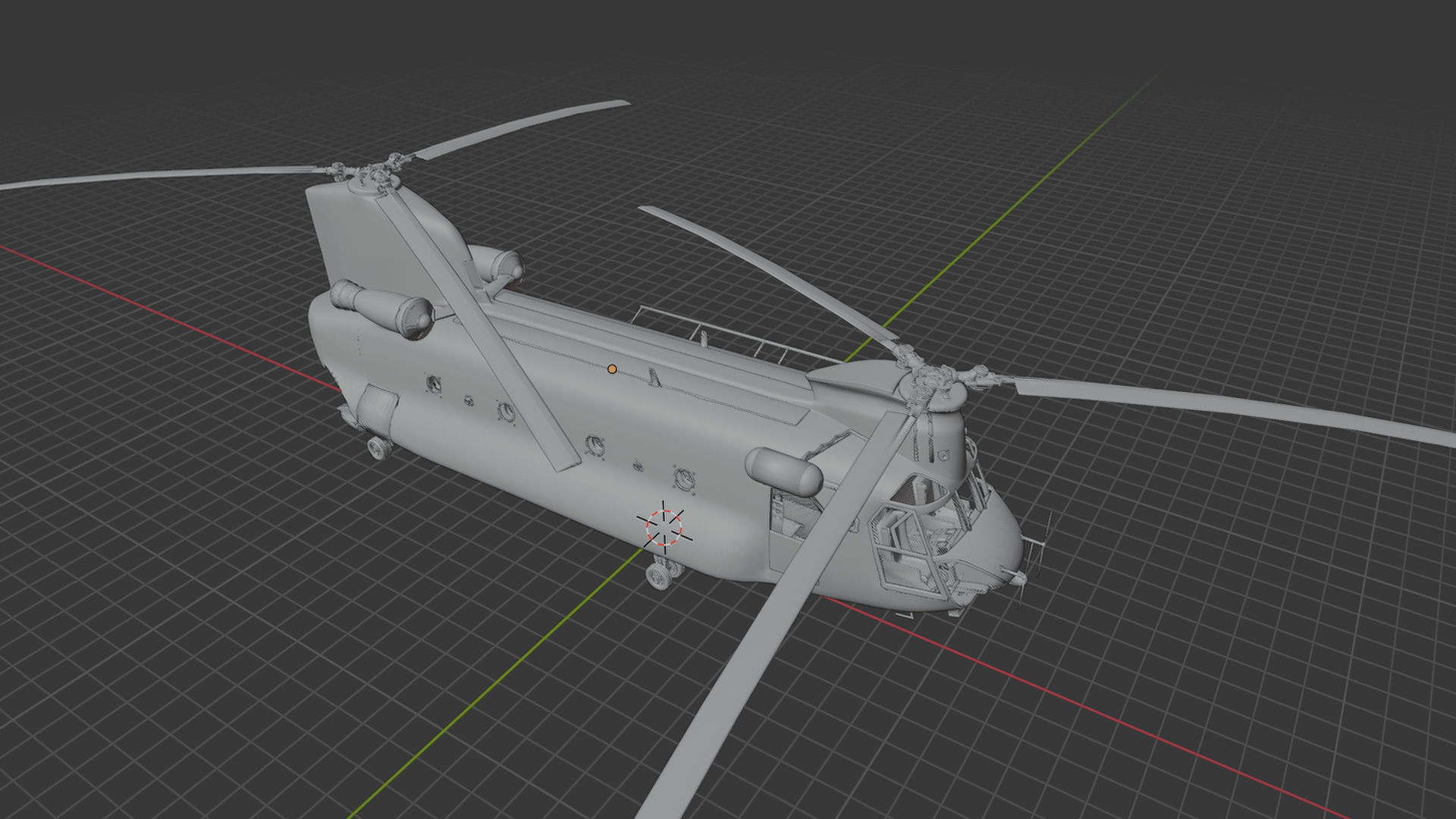 Boeing CH-47 Chinook Helicopter STL 3D Print Model
