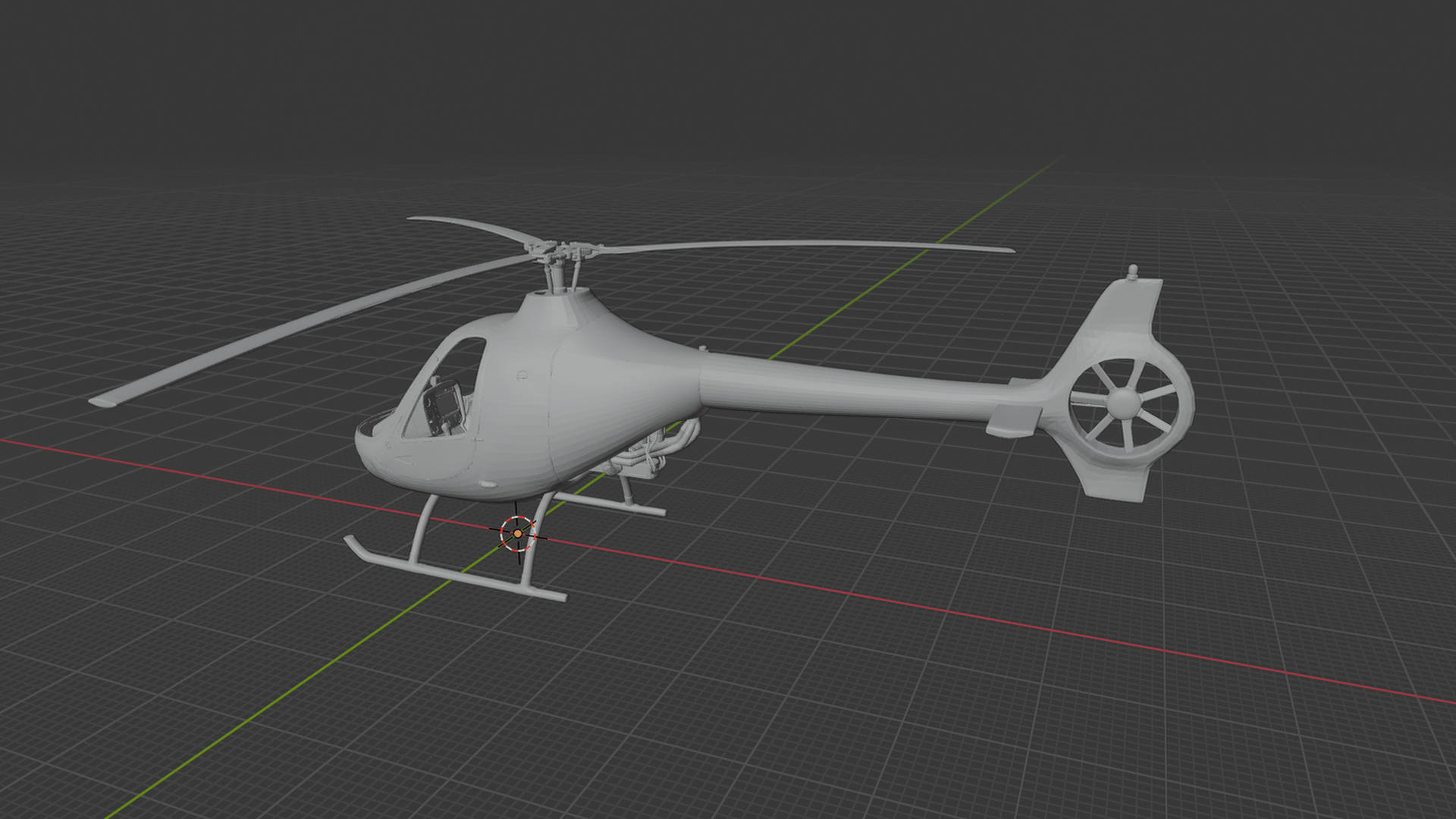 Guimbal Cabri G2 Helicopter STL 3D Print Model