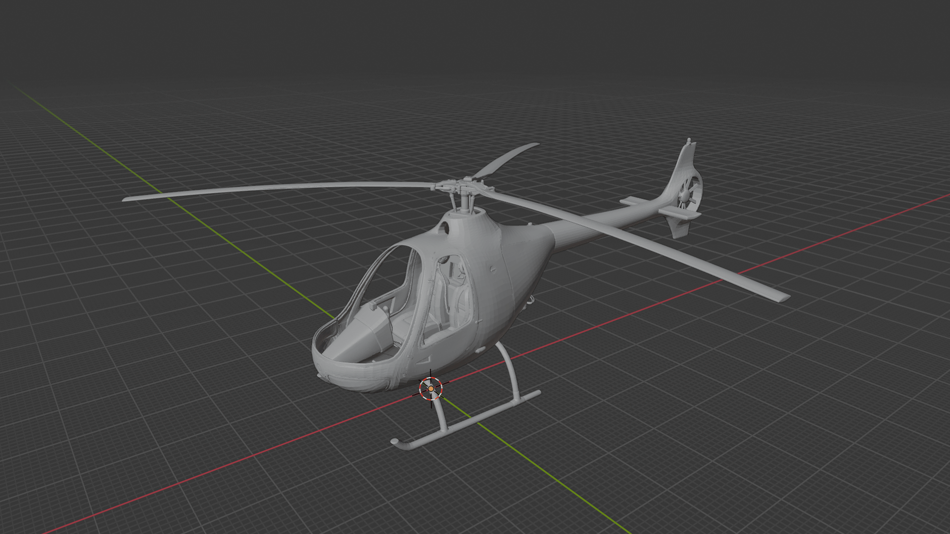 Guimbal Cabri G2 Helicopter STL 3D Print Model