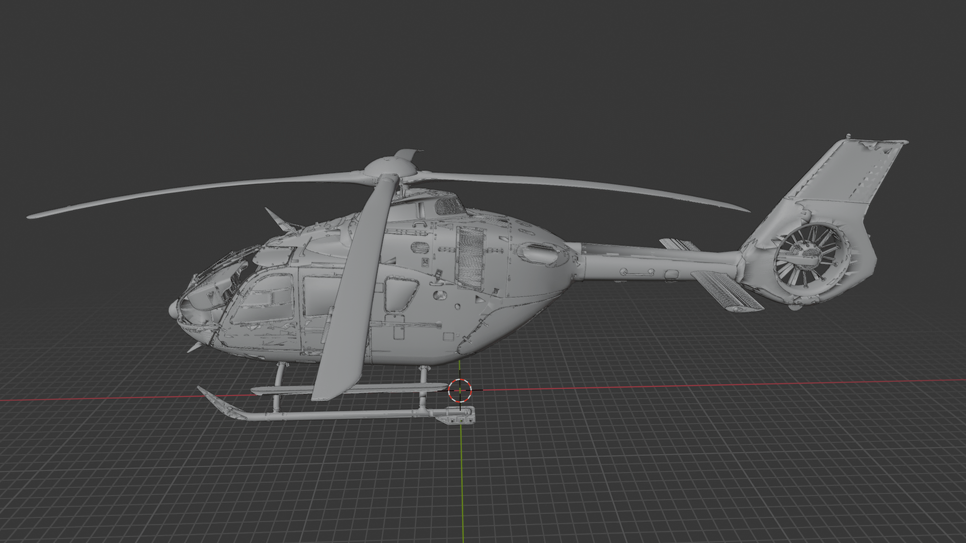 Airbus H135 Gendarmerie France Helicopter STL 3D Print Model