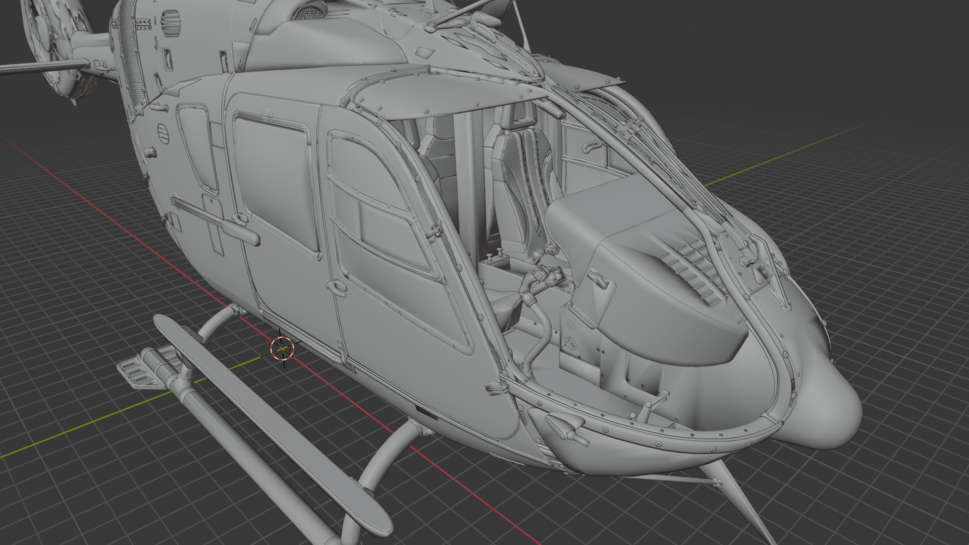 Airbus H135 Gendarmerie France Helicopter STL 3D Print Model