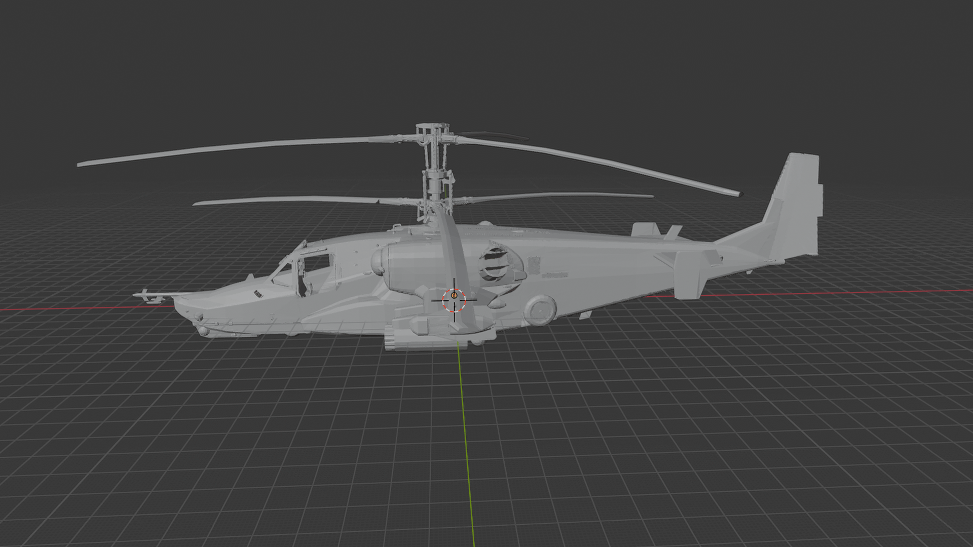 Kamov Ka-50 Black Shark Attack Helicopter STL 3D Print Model