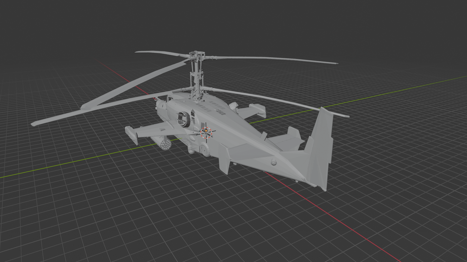 Kamov Ka-50 Black Shark Attack Helicopter STL 3D Print Model