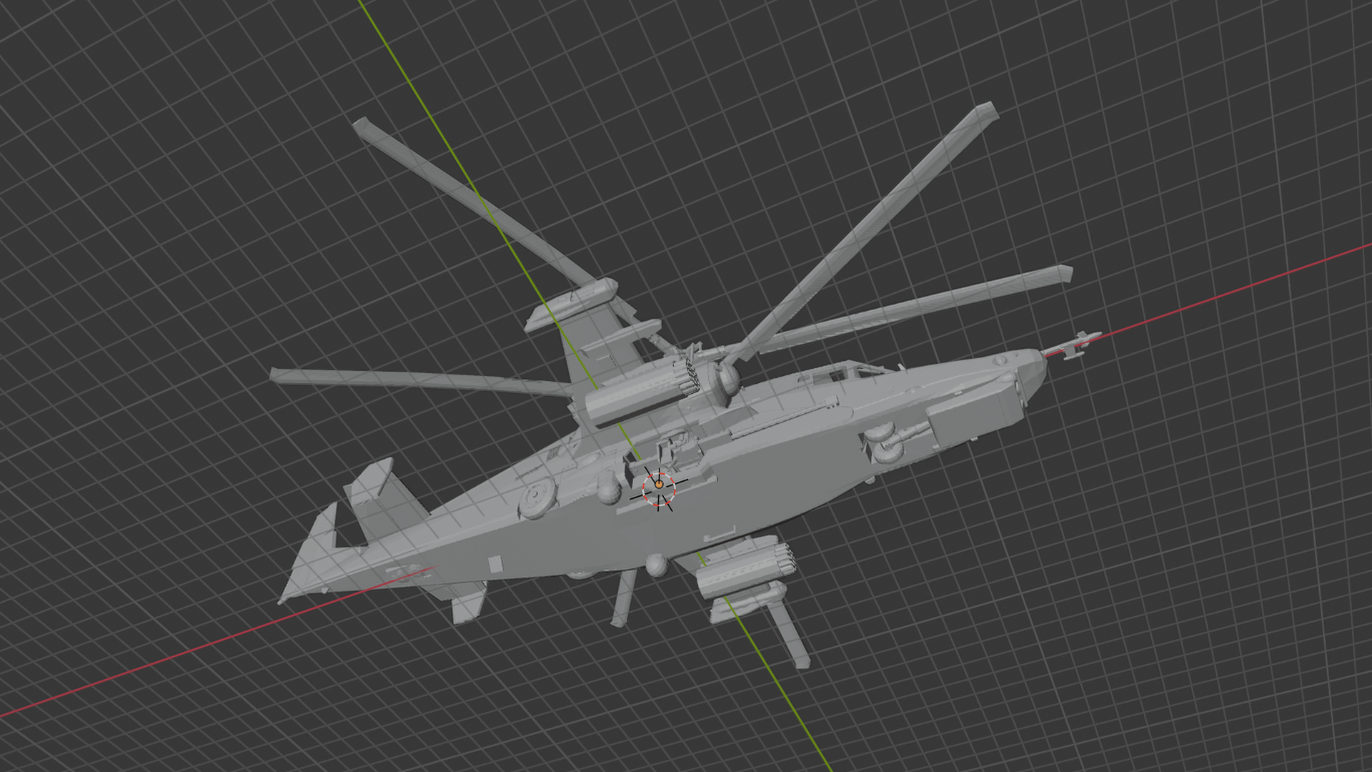 Kamov Ka-50 Black Shark Attack Helicopter STL 3D Print Model