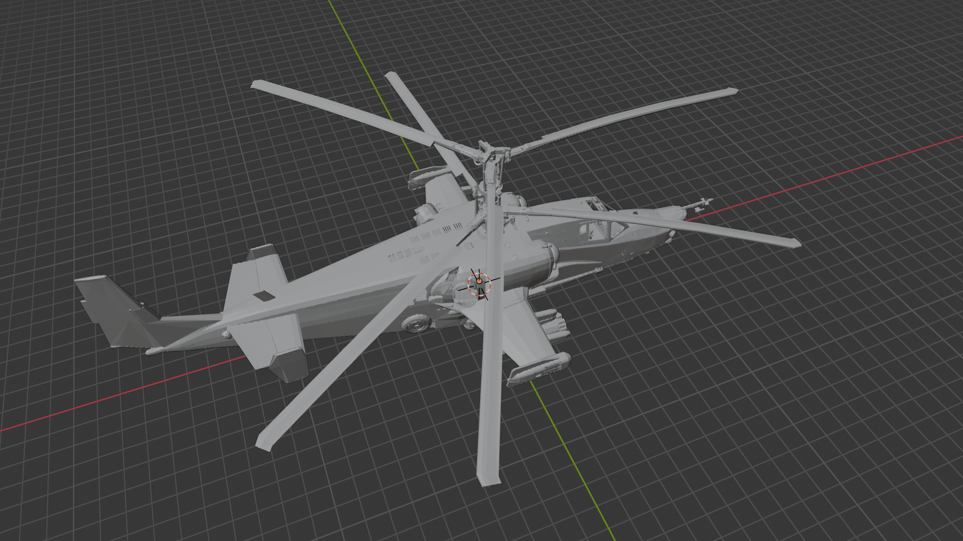 Kamov Ka-50 Black Shark Attack Helicopter STL 3D Print Model