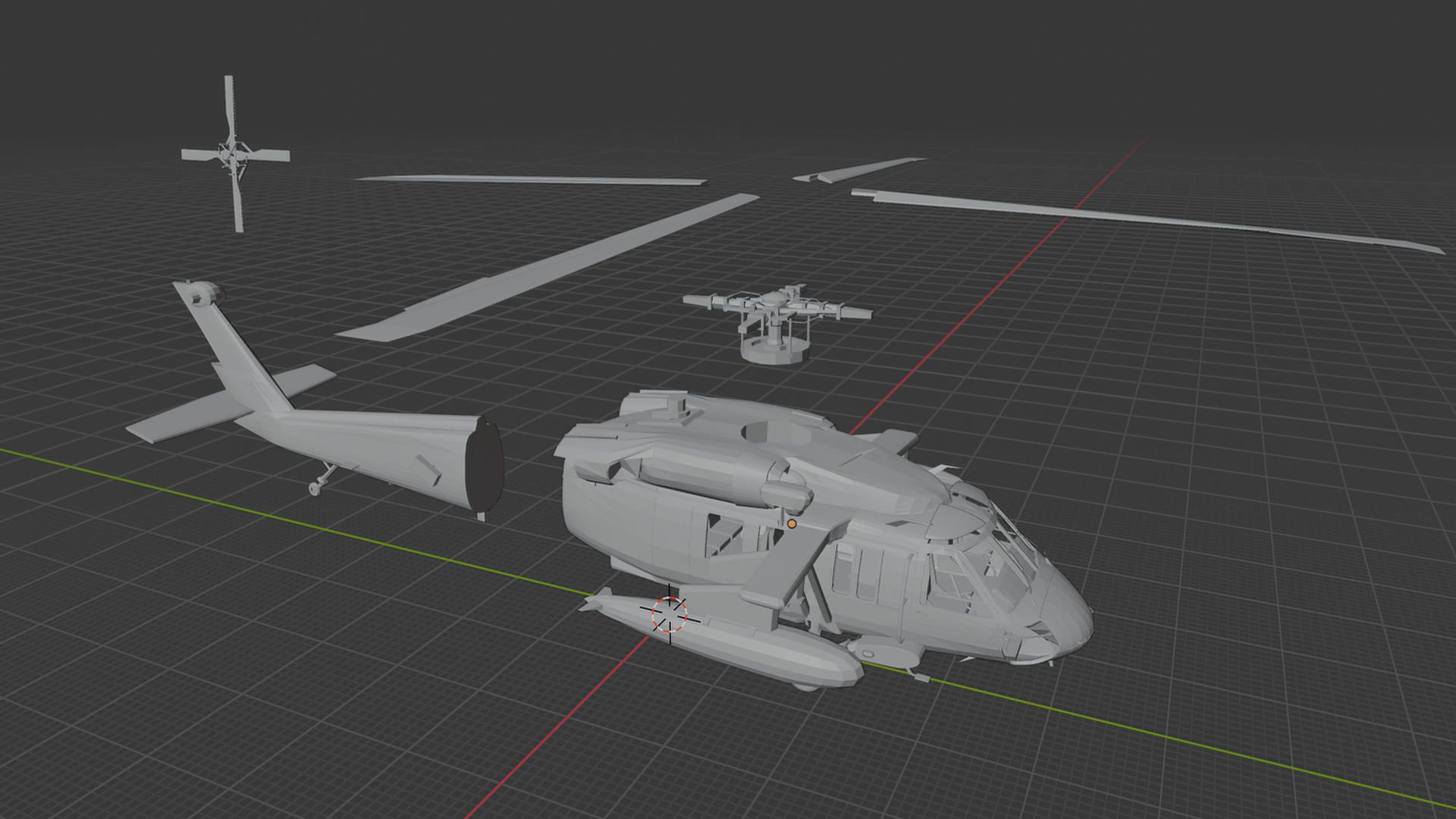 Sikorsky UH-60M Black Hawk Helicopter STL 3D Print Model