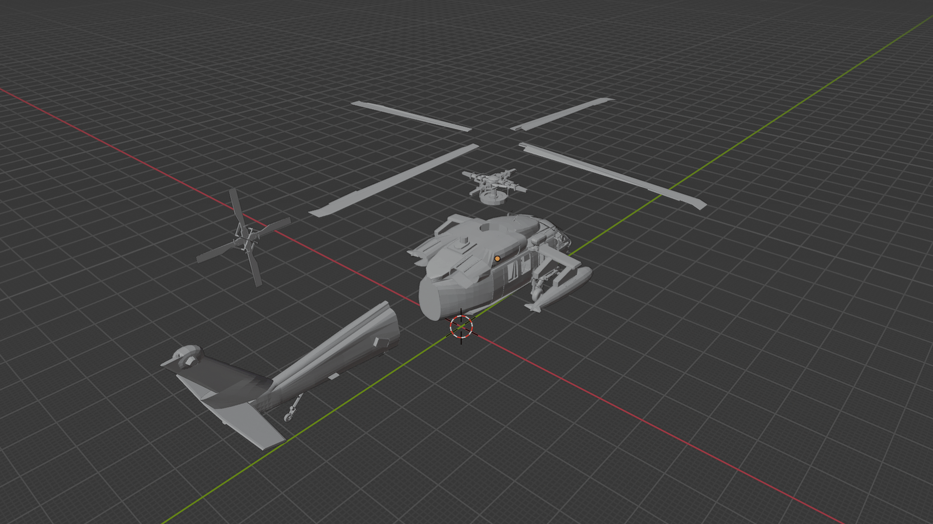 Sikorsky UH-60M Black Hawk Helicopter STL 3D Print Model