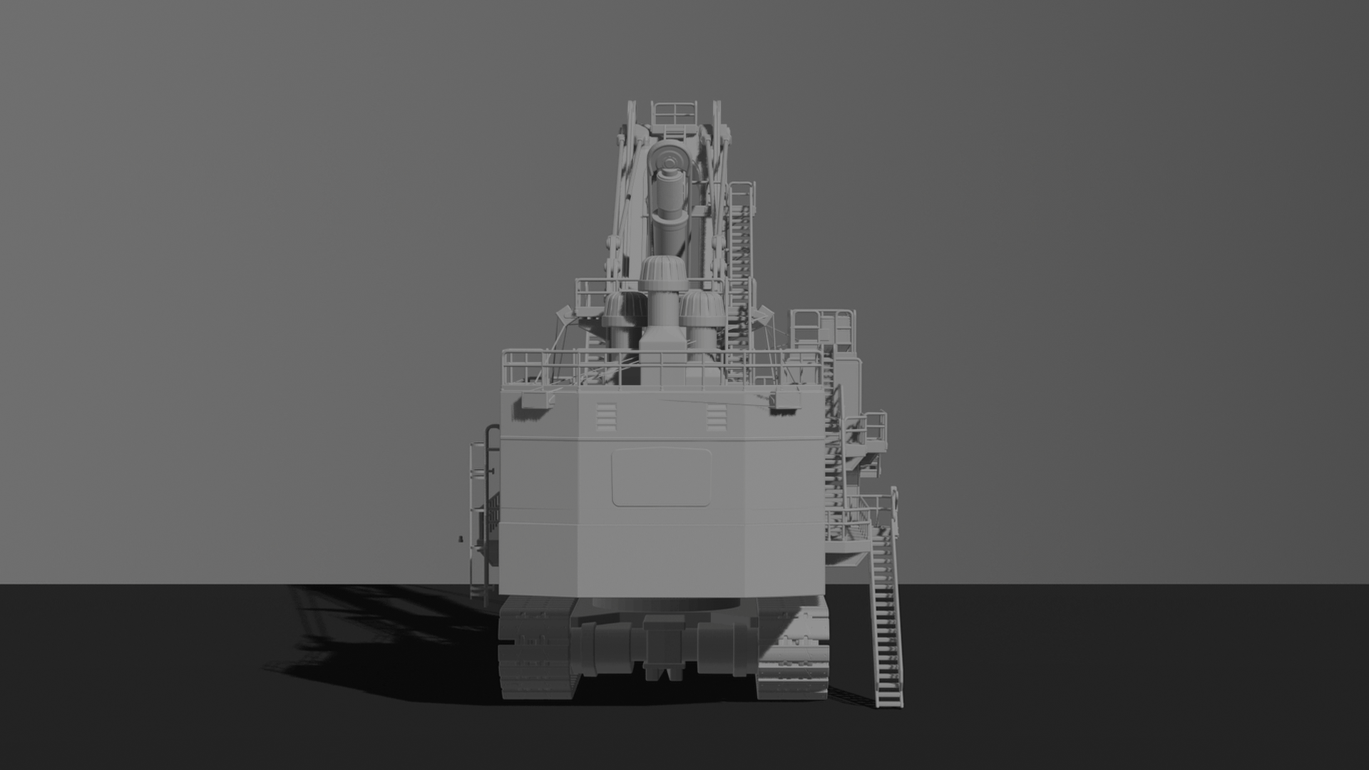 Caterpillar 7495 HR Electric Rope Shovel STL 3D Print Model