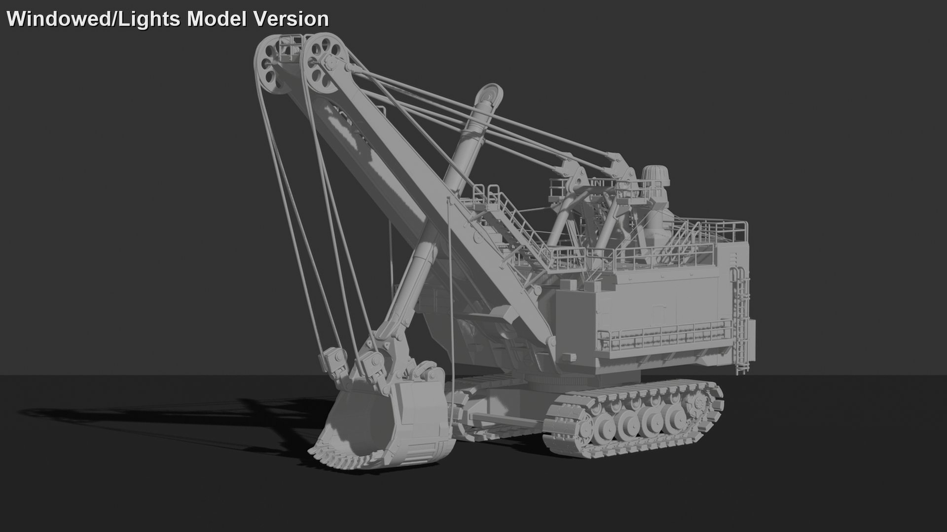 Caterpillar 7495 HR Electric Rope Shovel STL 3D Print Model