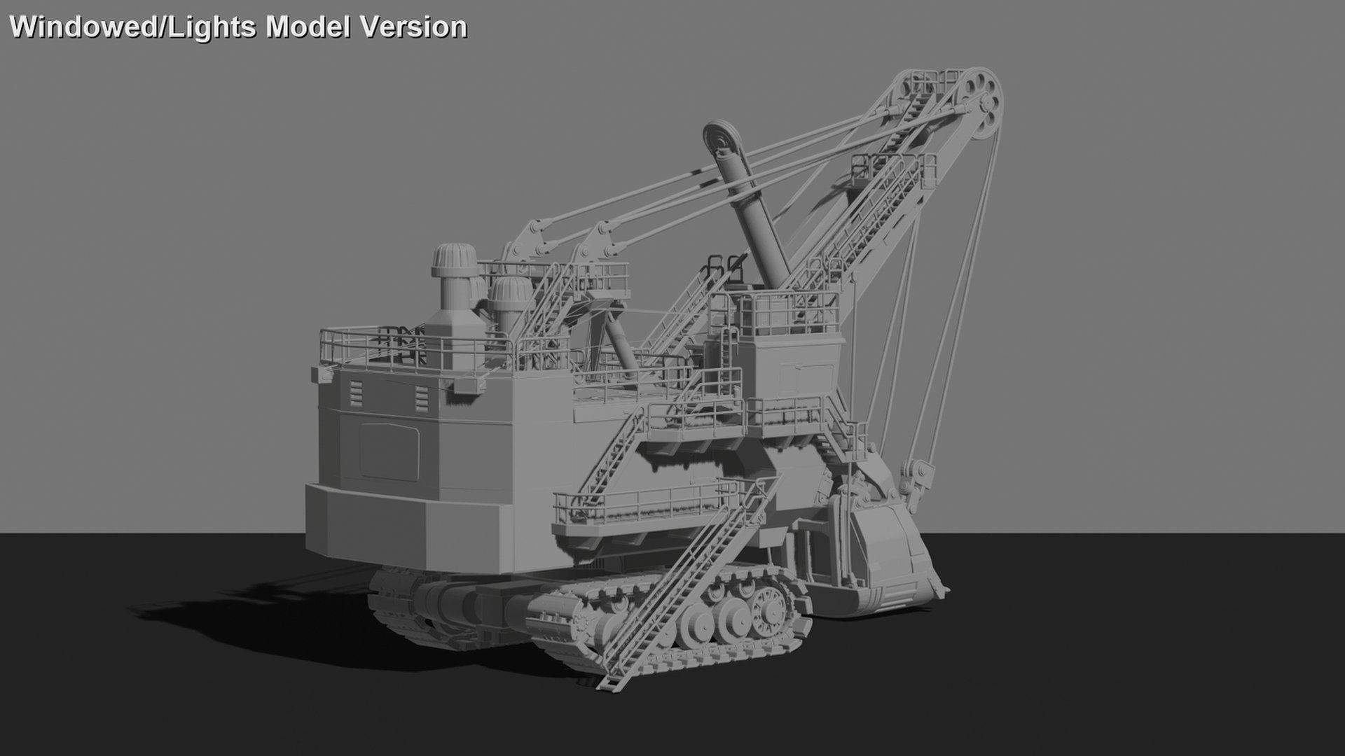 Caterpillar 7495 HR Electric Rope Shovel STL 3D Print Model