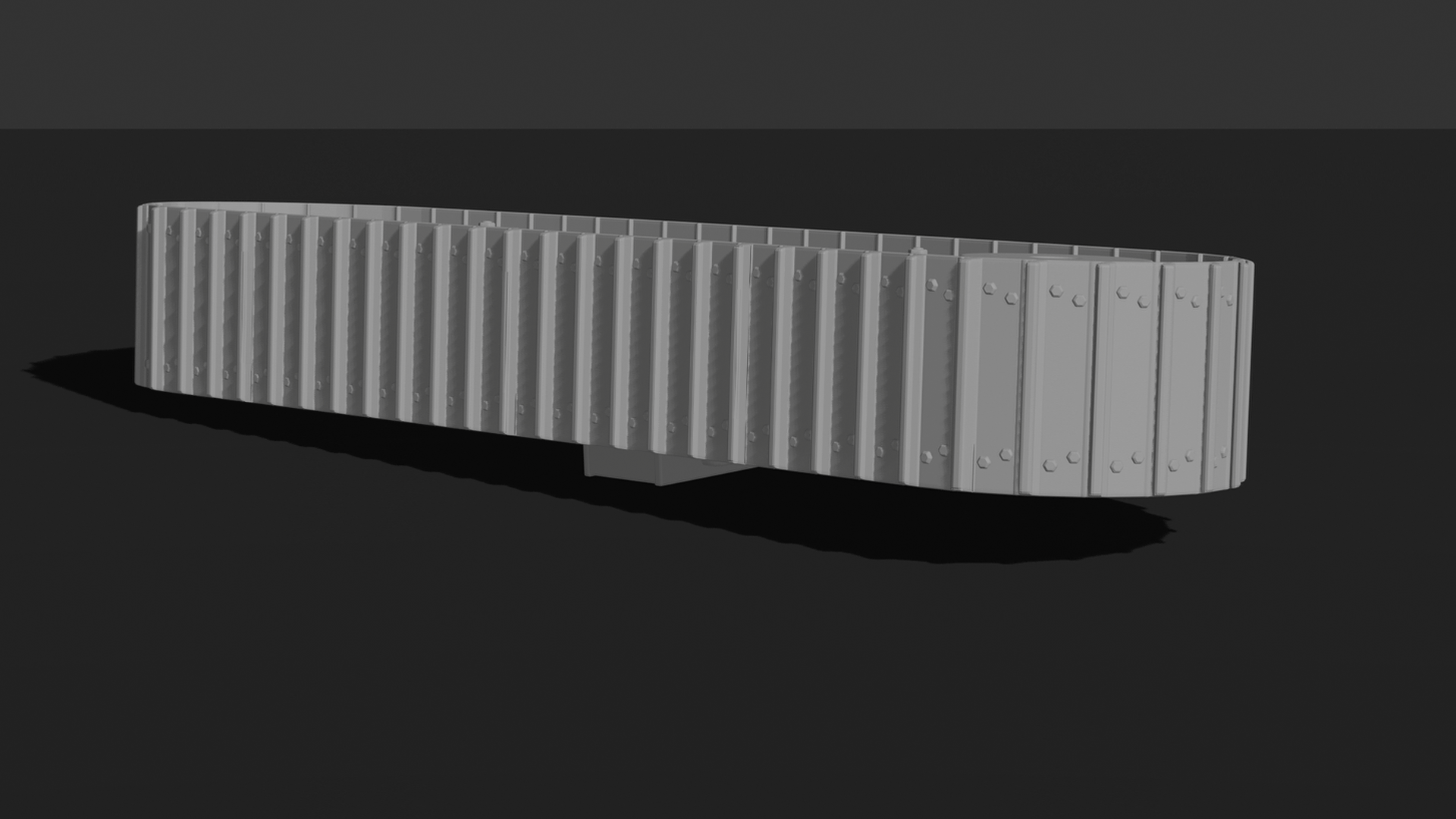 Bulldozer Excavator Steel Track Assembly STL 3D Print Model