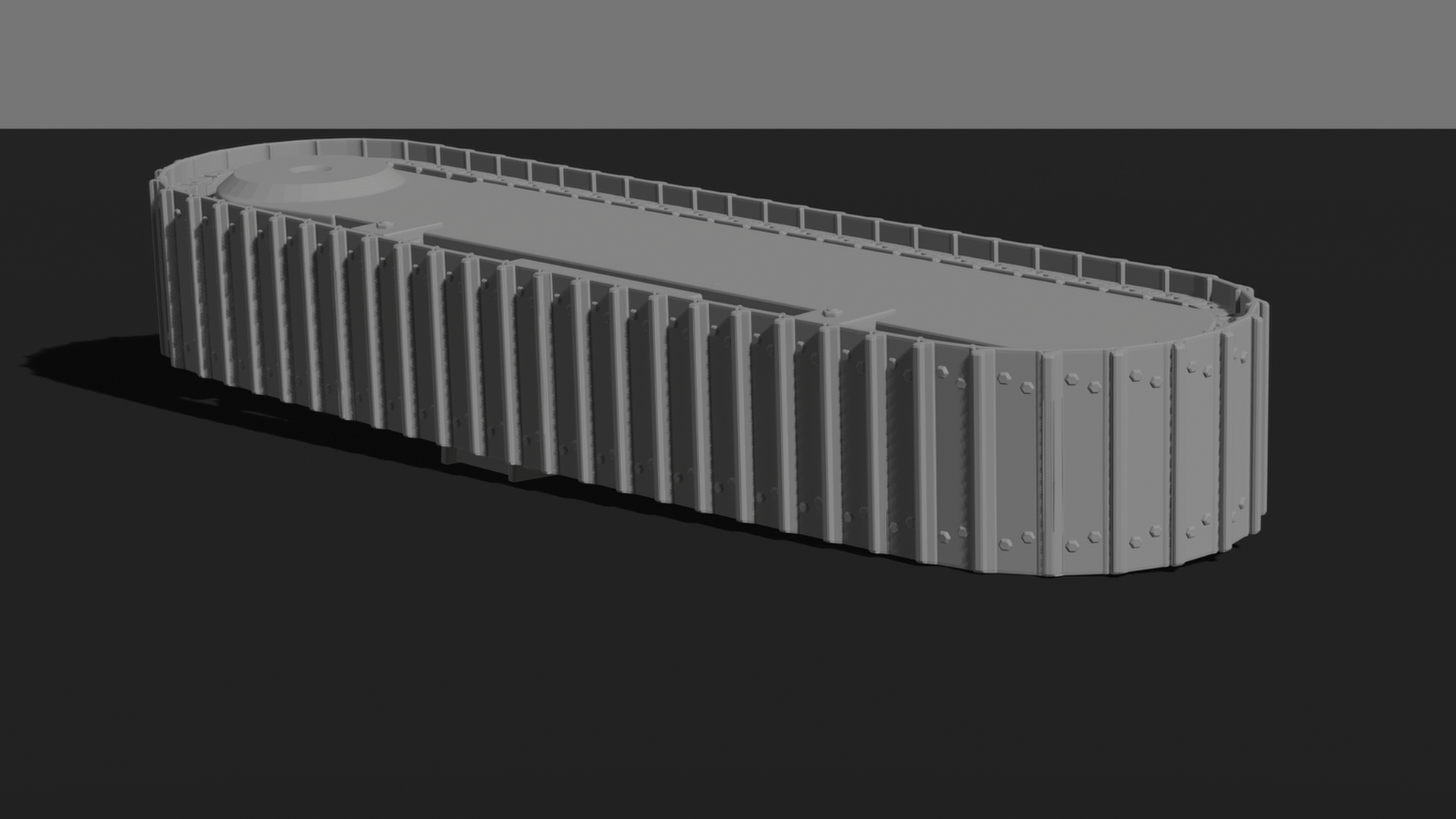 Bulldozer Excavator Steel Track Assembly STL 3D Print Model