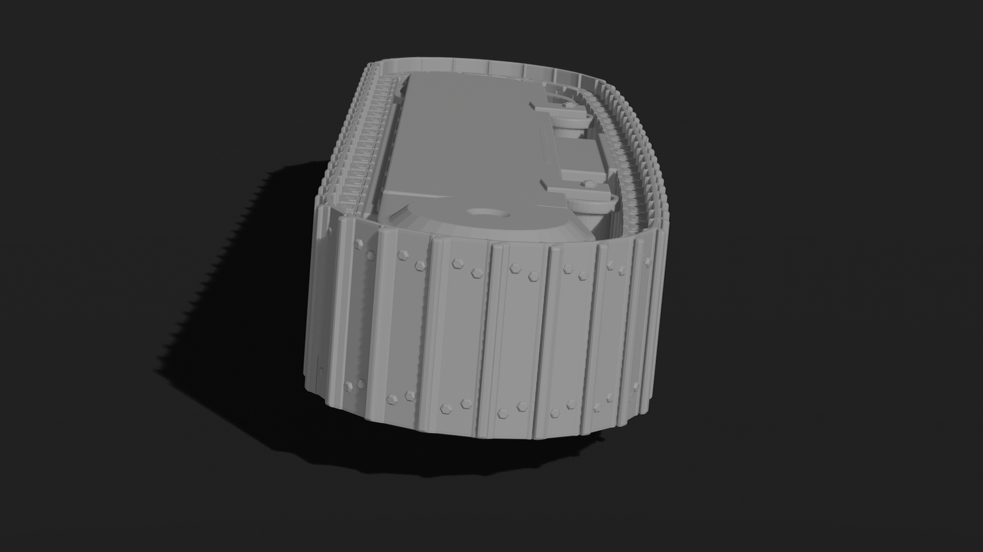 Bulldozer Excavator Steel Track Assembly STL 3D Print Model