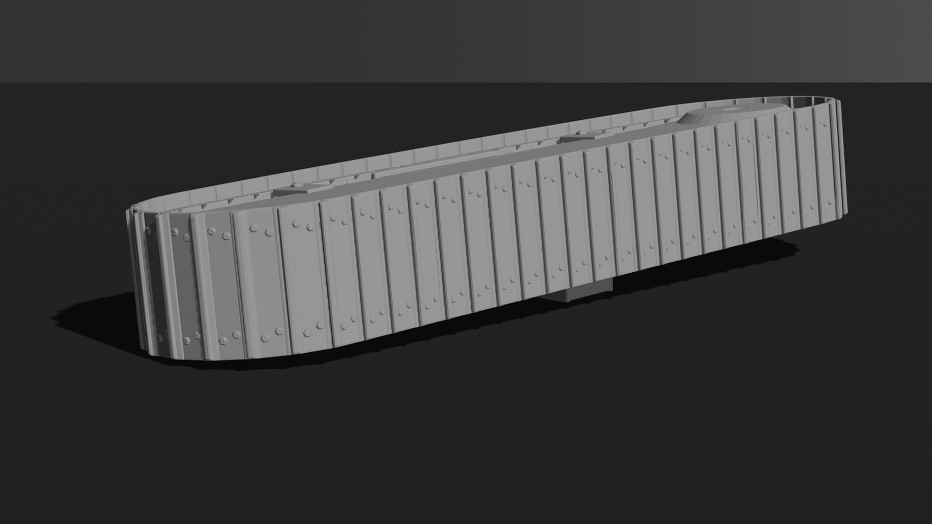 Bulldozer Excavator Steel Track Assembly STL 3D Print Model