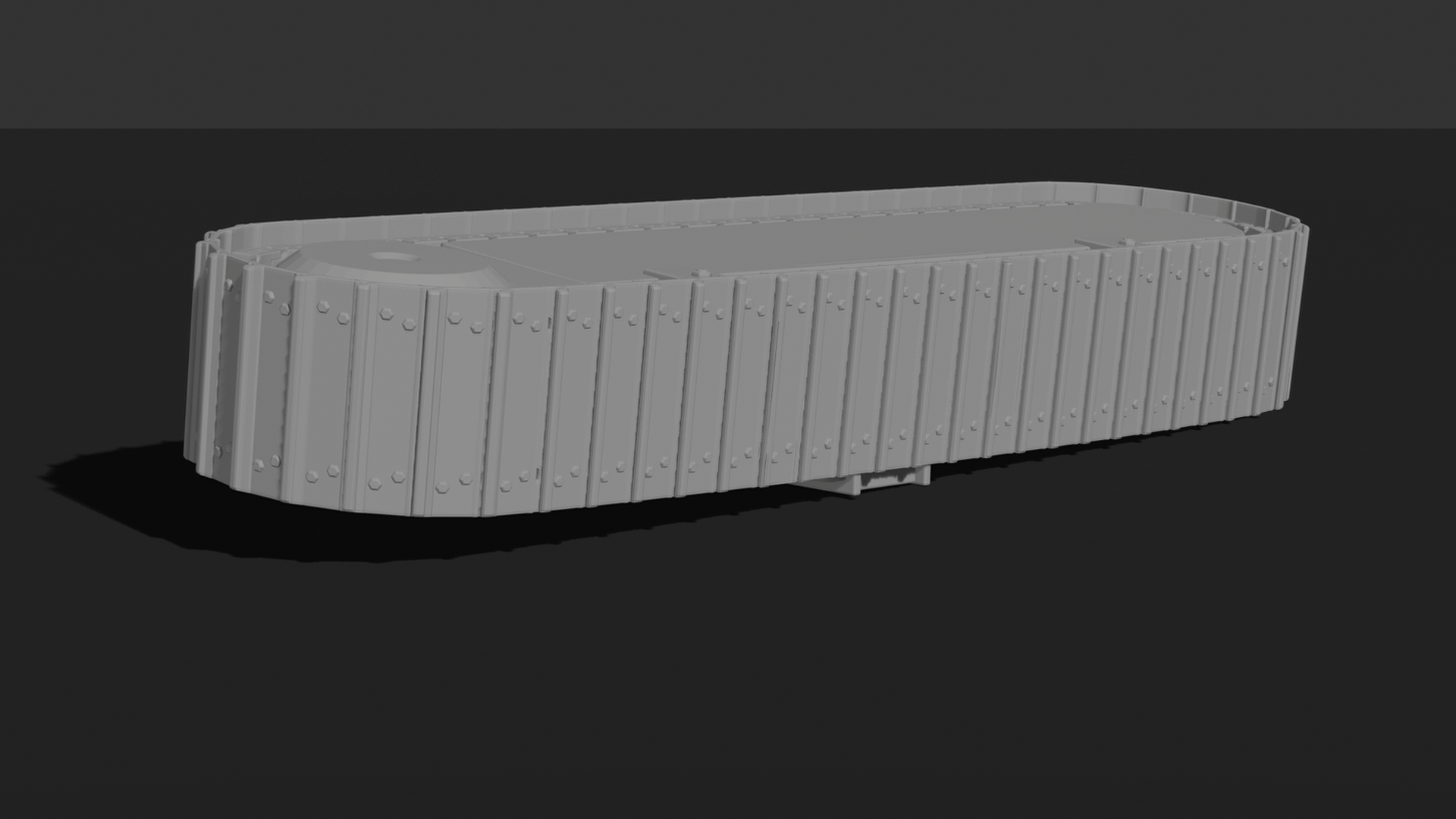 Bulldozer Excavator Steel Track Assembly STL 3D Print Model