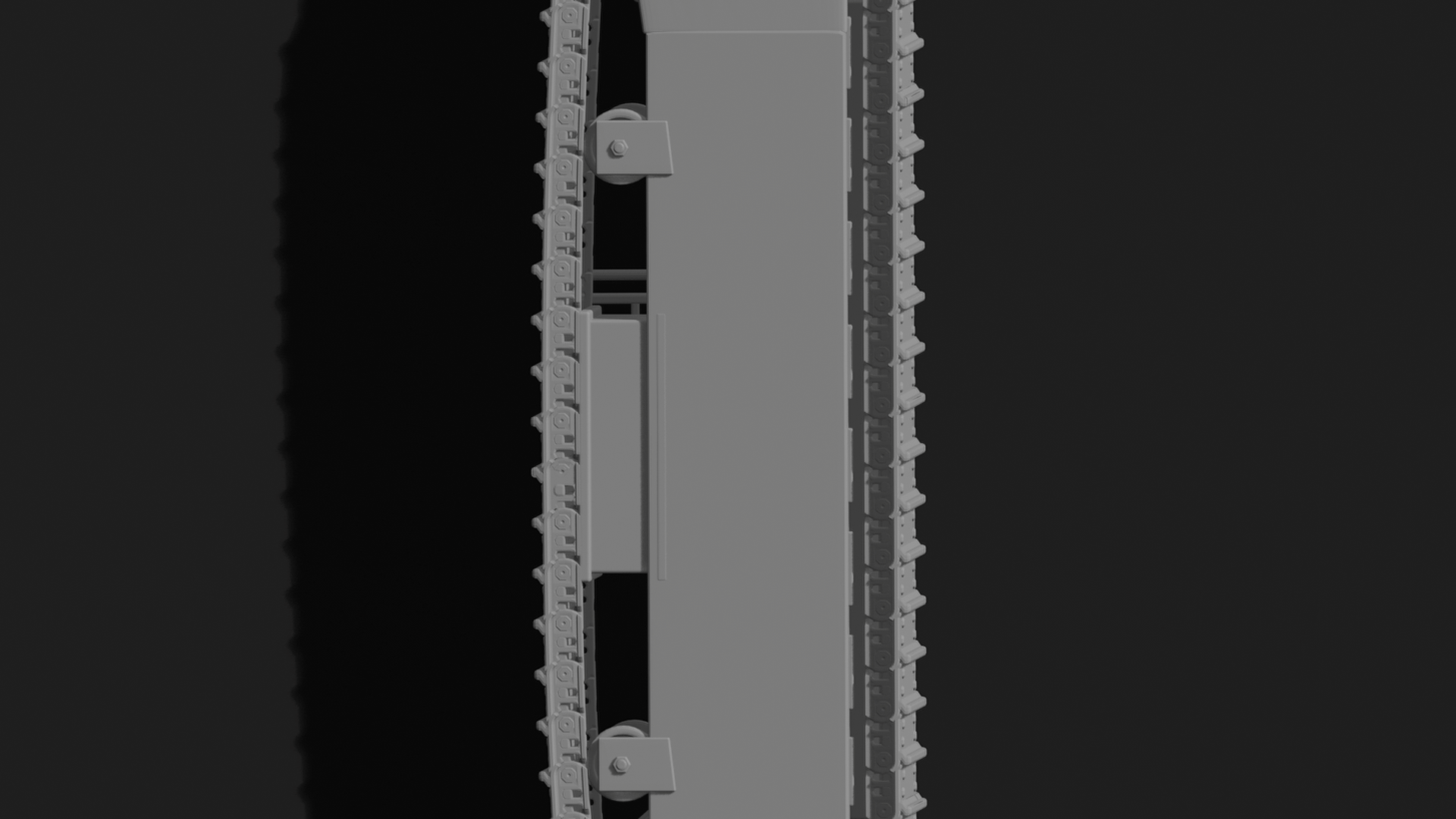 Bulldozer Excavator Steel Track Assembly STL 3D Print Model