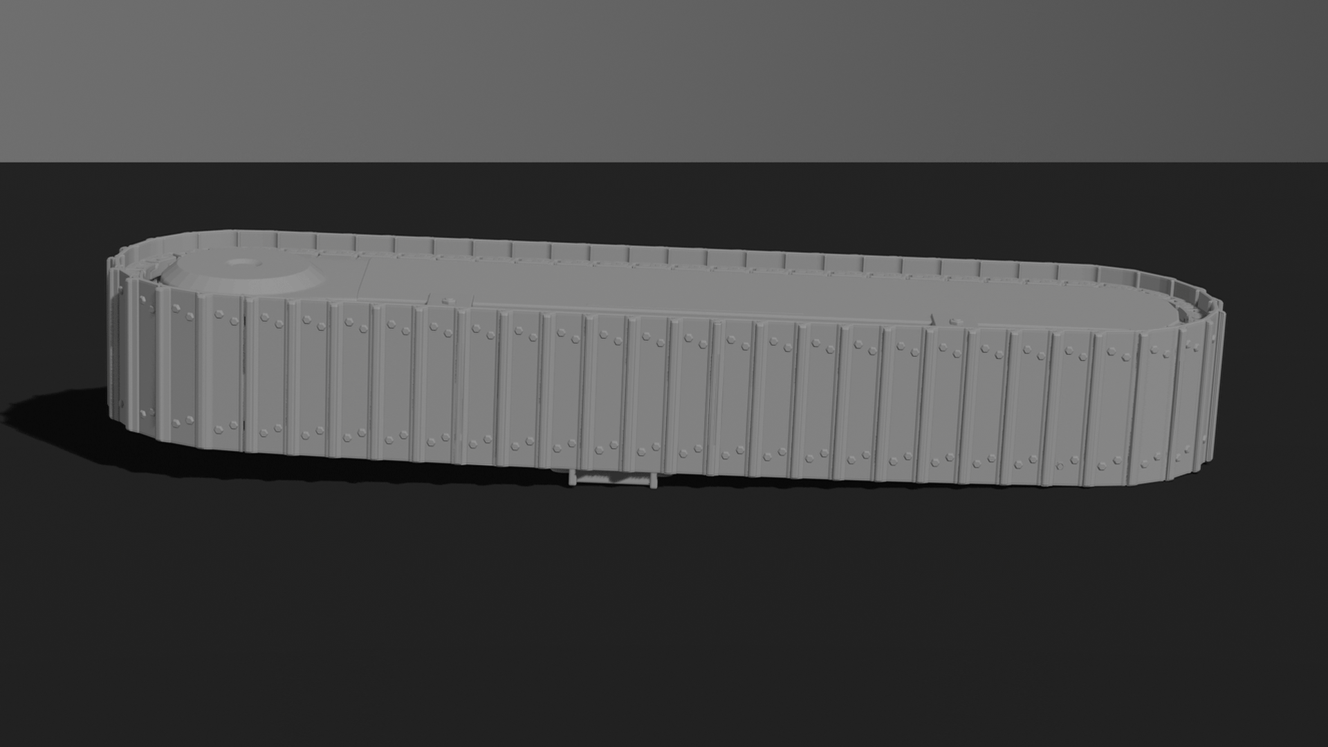 Bulldozer Excavator Steel Track Assembly STL 3D Print Model