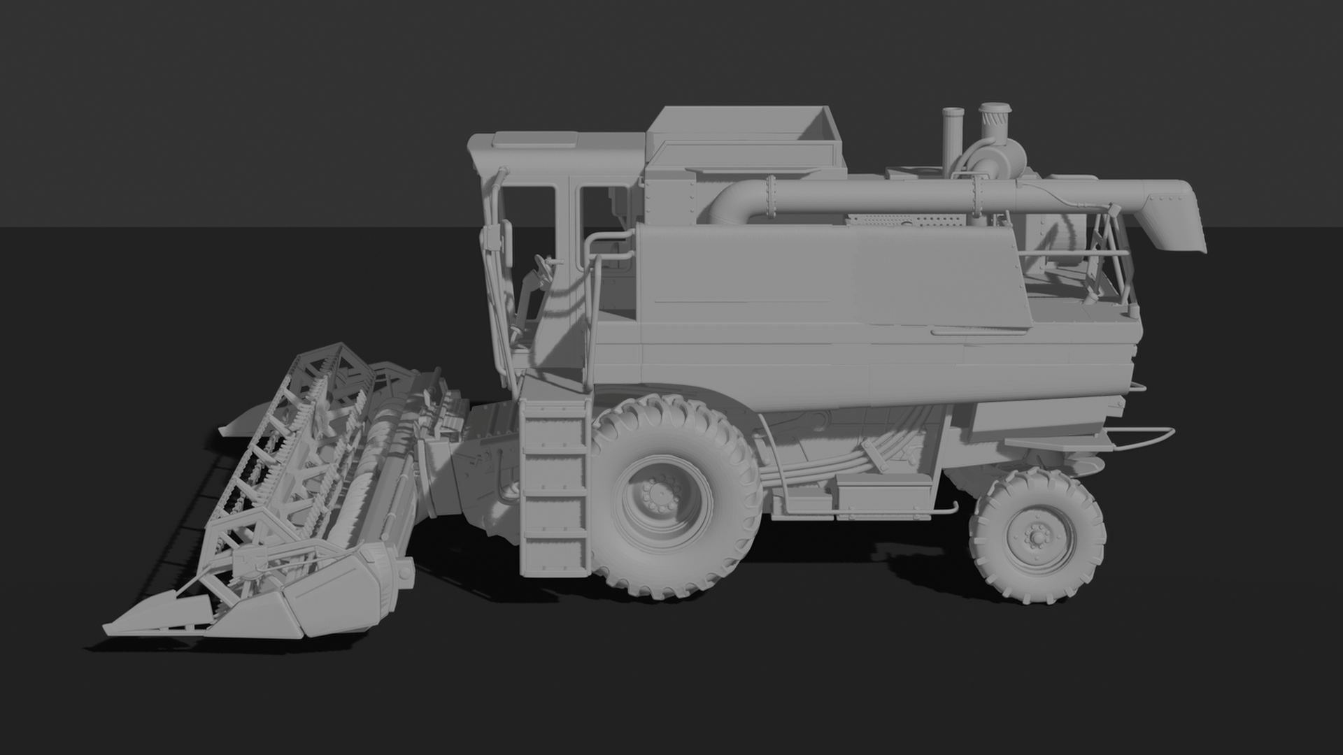 Case IH 1660 Axial-Flow Combine Harvester STL 3D Print Model