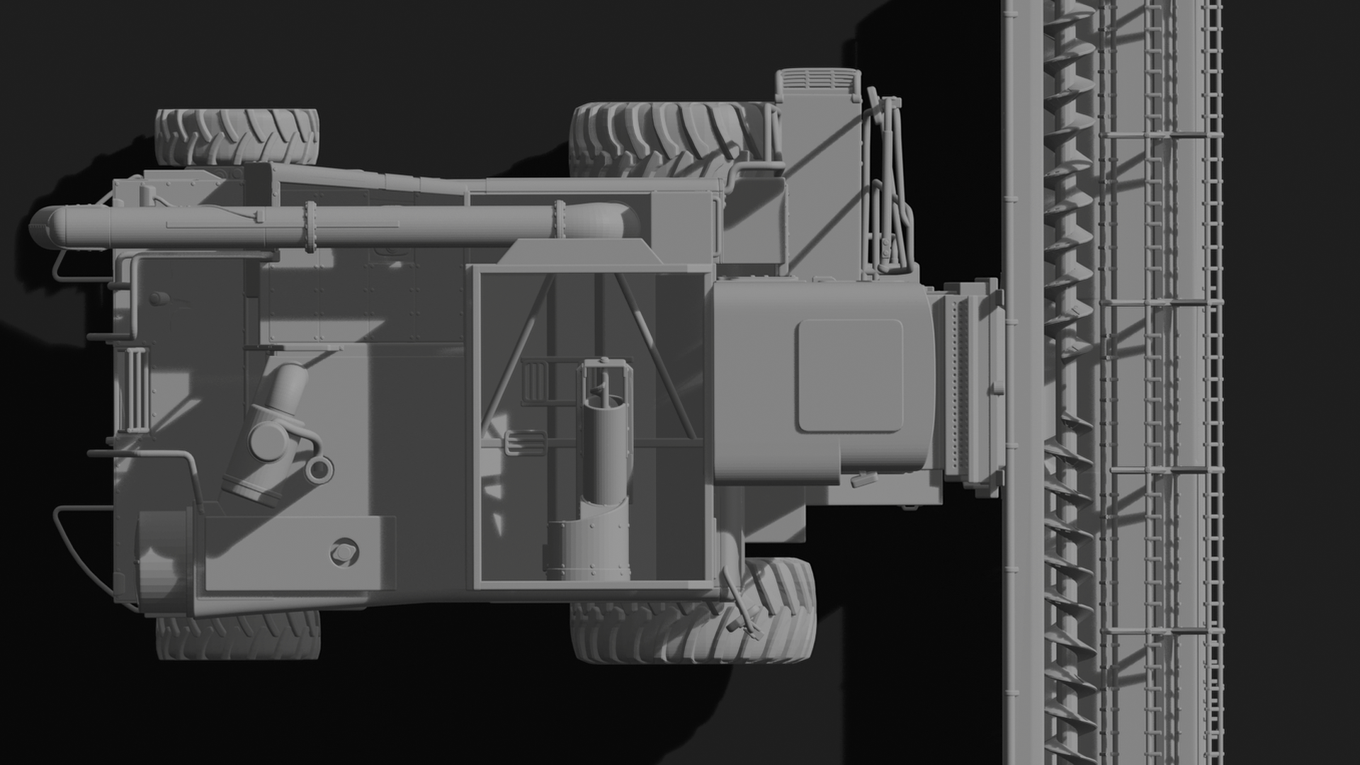 Case IH 1660 Axial-Flow Combine Harvester STL 3D Print Model