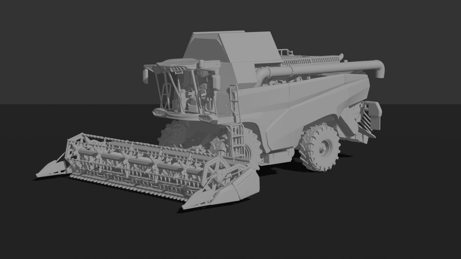 Case IH 7140 Axial-Flow Combine Harvester STL 3D Print Model
