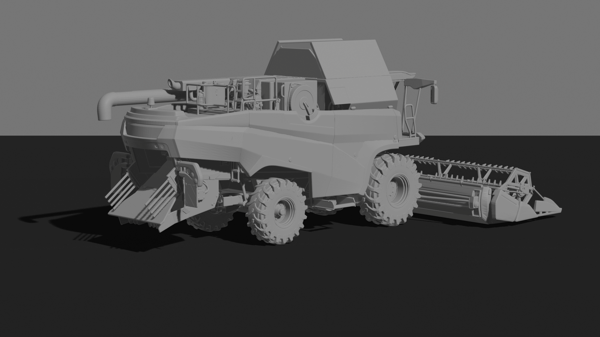 Case IH 7140 Axial-Flow Combine Harvester STL 3D Print Model