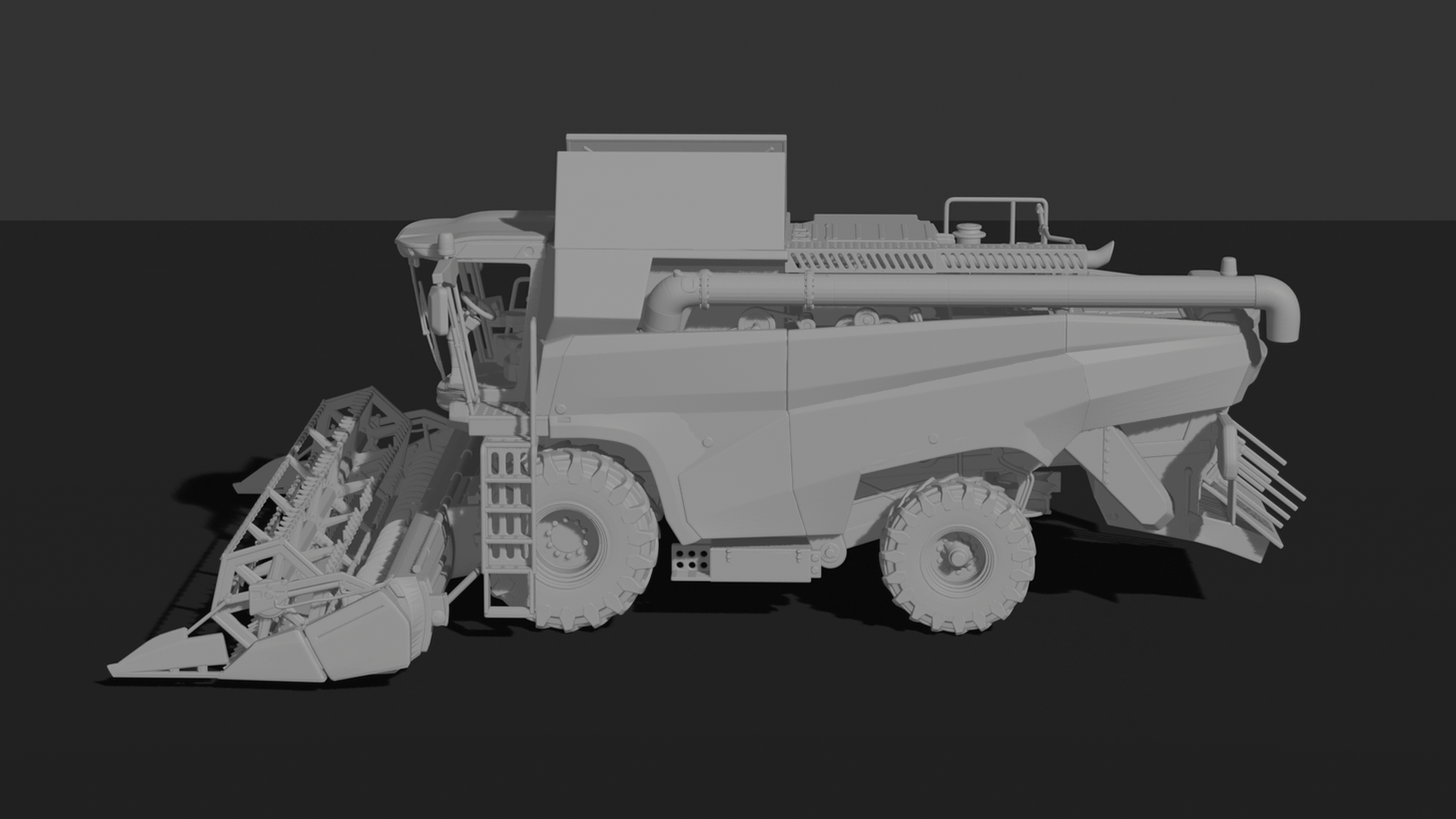 Case IH 7140 Axial-Flow Combine Harvester STL 3D Print Model