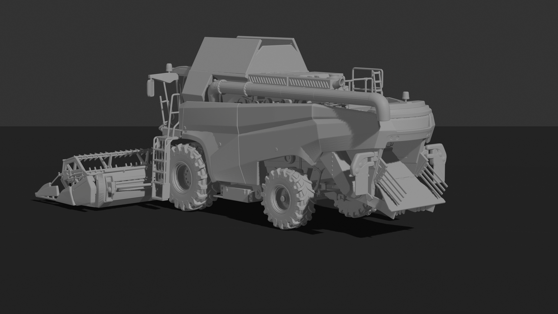 Case IH 7140 Axial-Flow Combine Harvester STL 3D Print Model