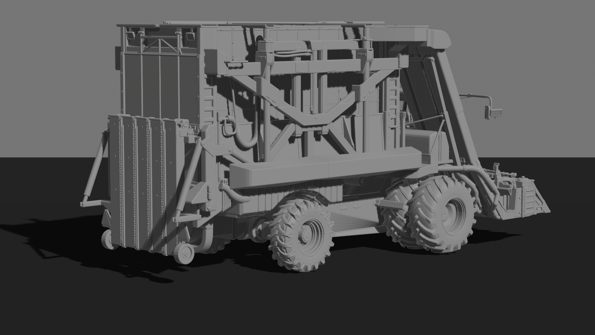 Case IH Austoft 9000 Sugarcane Harvester STL 3D Print Model
