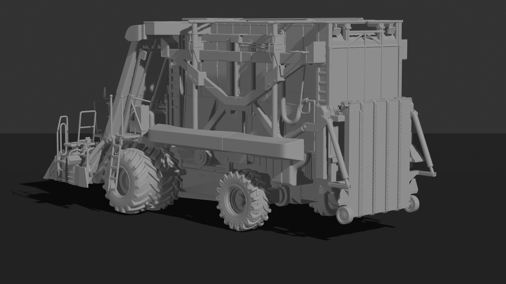 Case IH Austoft 9000 Sugarcane Harvester STL 3D Print Model