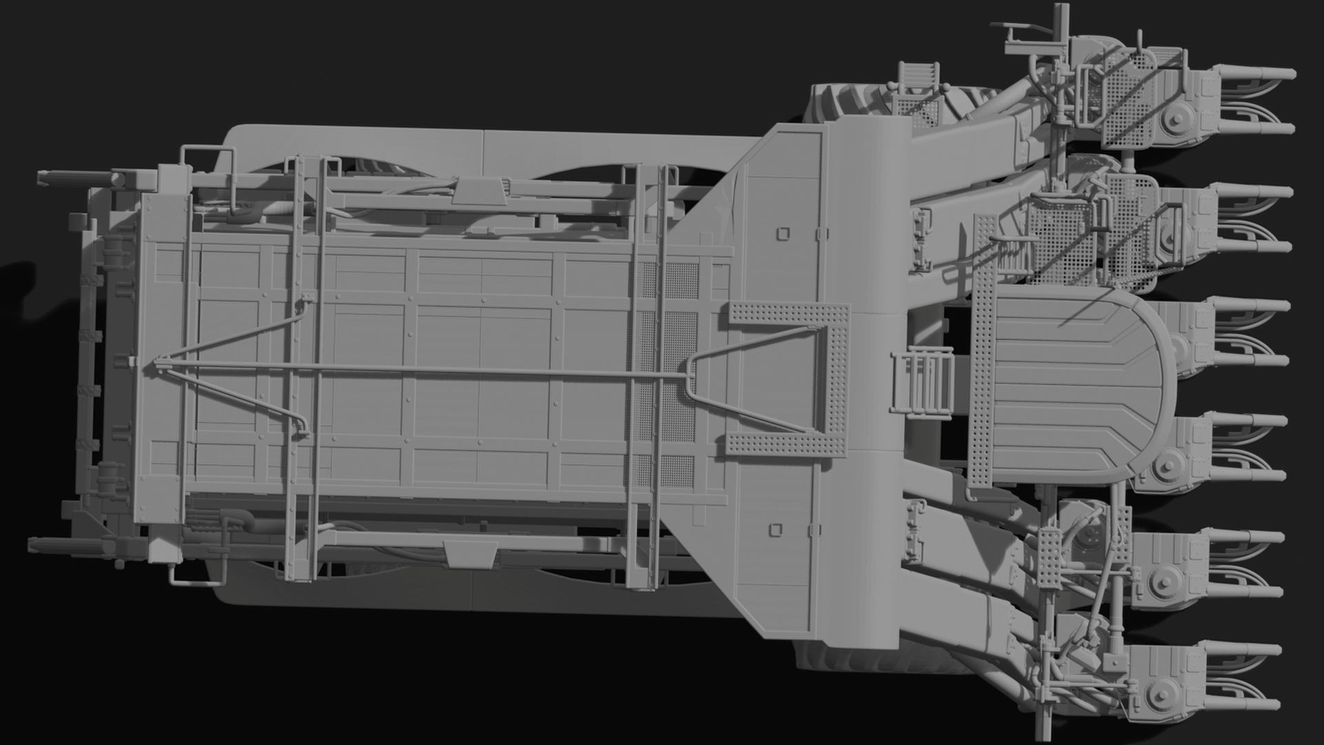 Case IH Austoft 9000 Sugarcane Harvester STL 3D Print Model