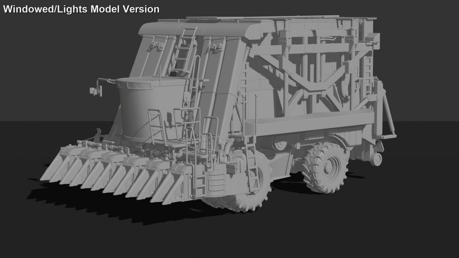 Case IH Austoft 9000 Sugarcane Harvester STL 3D Print Model
