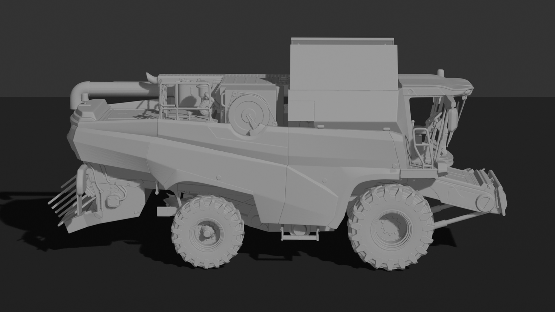 Case IH Axial-Flow 250 Combine Harvester STL 3D Print Model