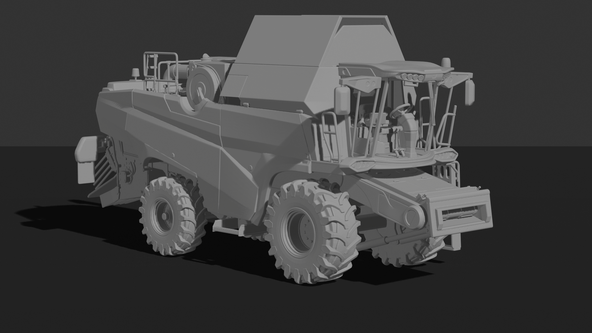 Case IH Axial-Flow 250 Combine Harvester STL 3D Print Model