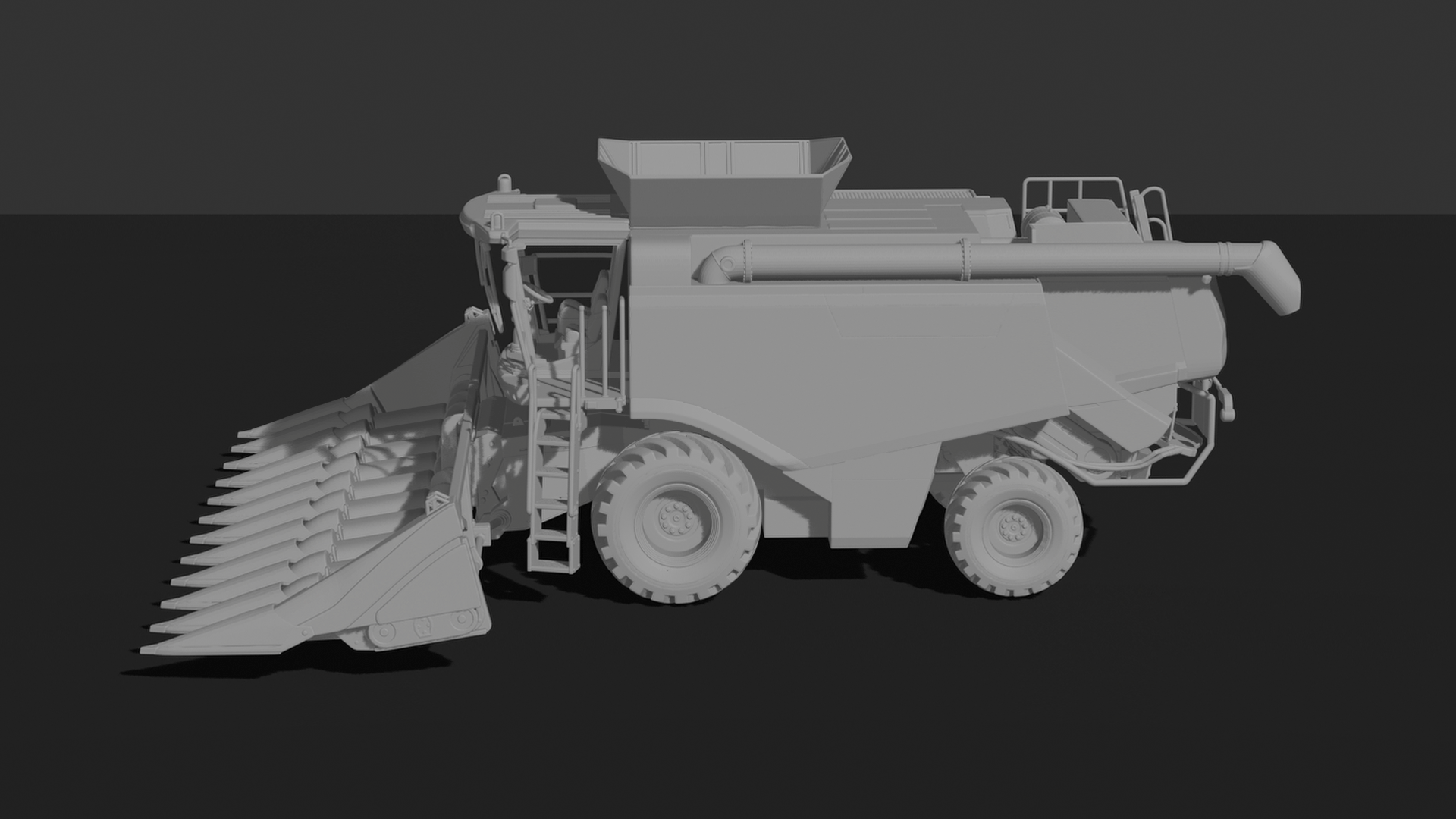 Case IH Axial-Flow 250 Corn Header V2 STL 3D Print Model