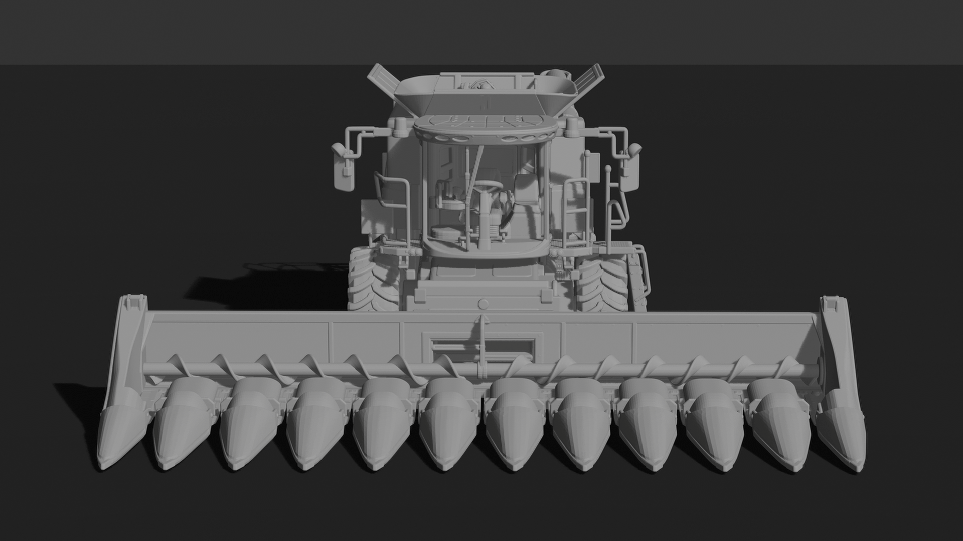 Case IH Axial-Flow 7250 Combine Harvester STL 3D Print Model