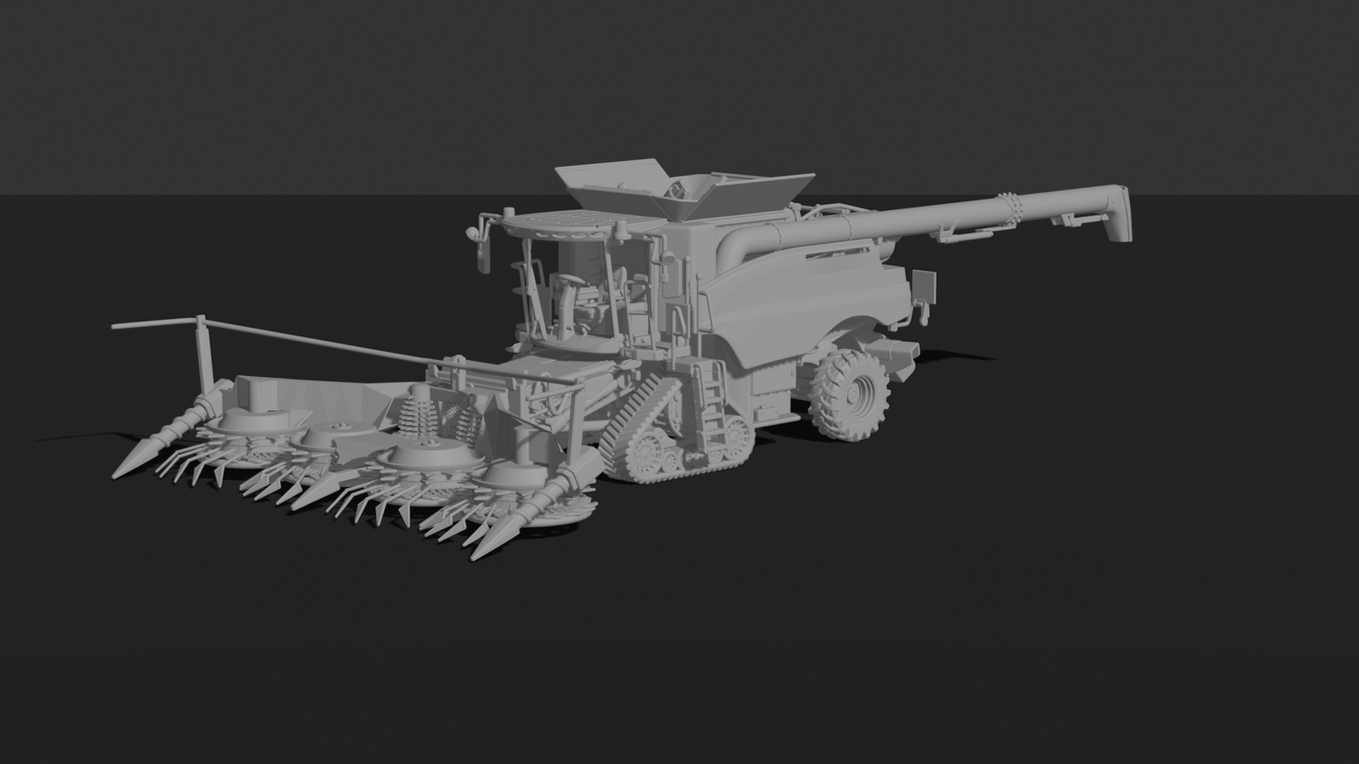 Case IH Axial-Flow 7250 Tracked Combine STL 3D Print Model