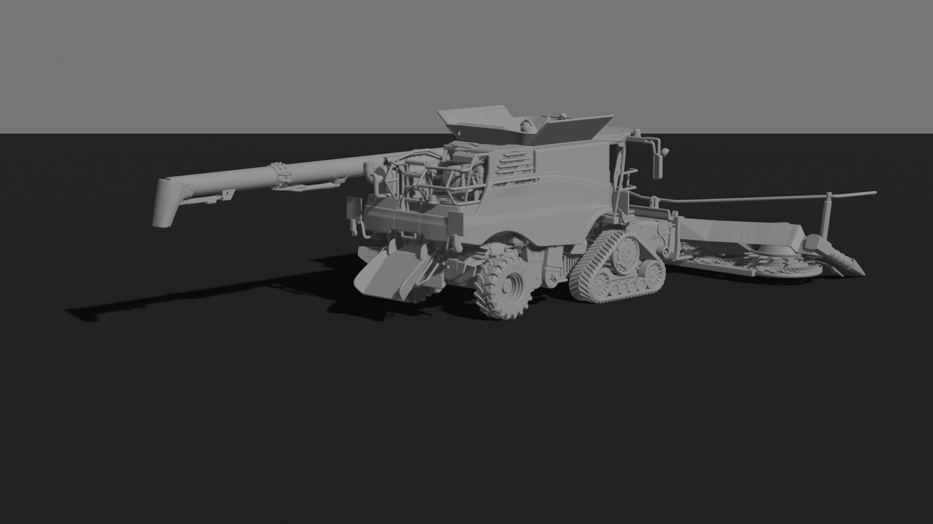 Case IH Axial-Flow 7250 Tracked Combine STL 3D Print Model