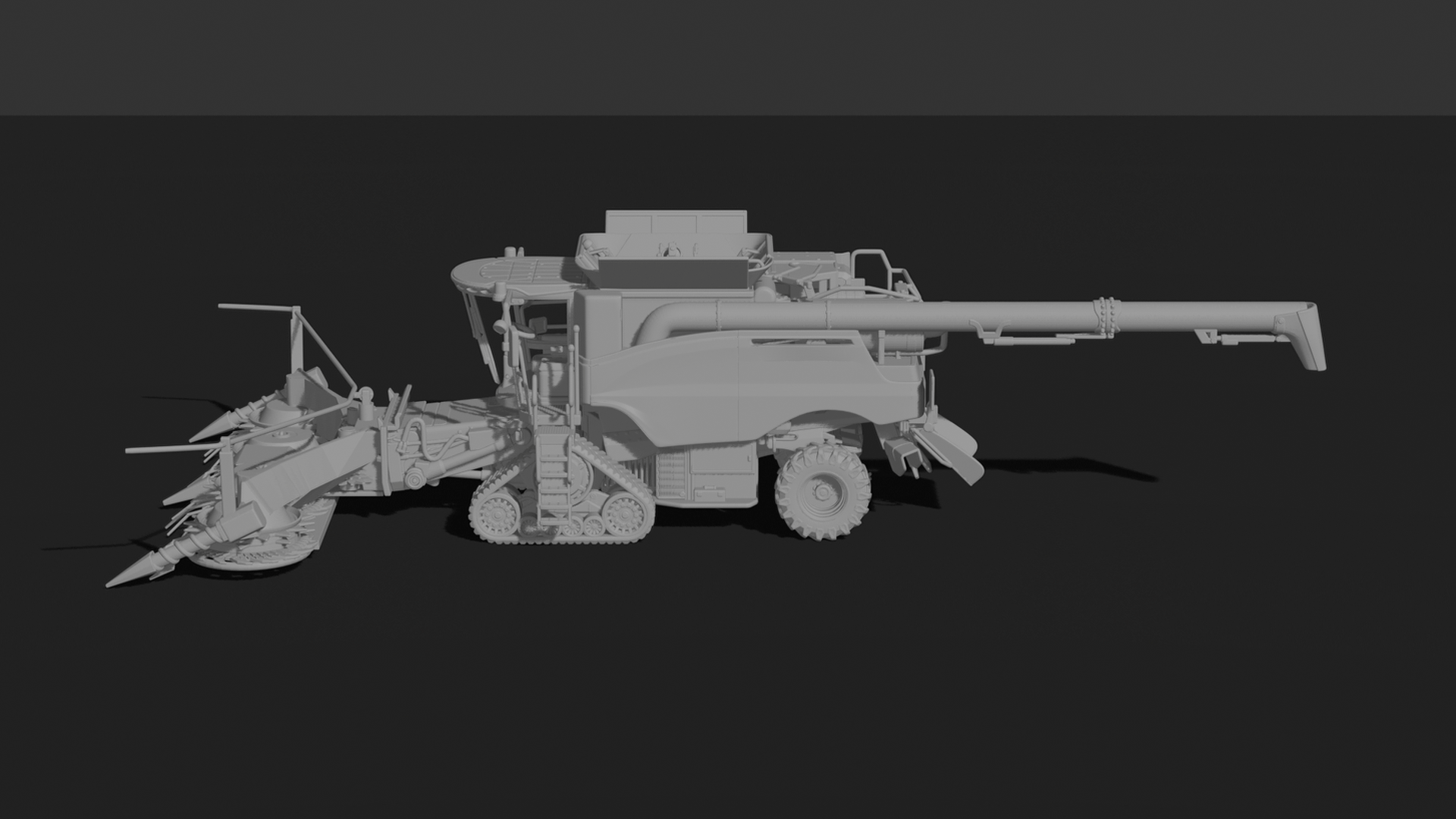 Case IH Axial-Flow 7250 Tracked Combine STL 3D Print Model