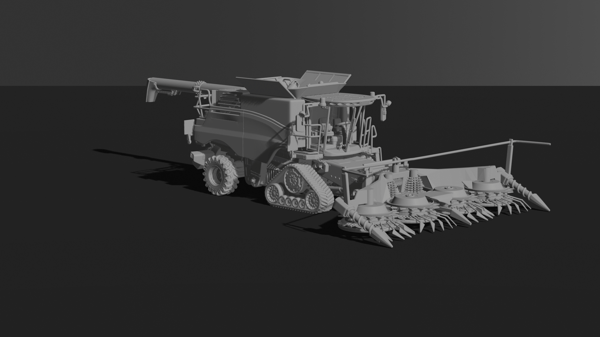 Case IH Axial-Flow 7250 Tracked Combine STL 3D Print Model