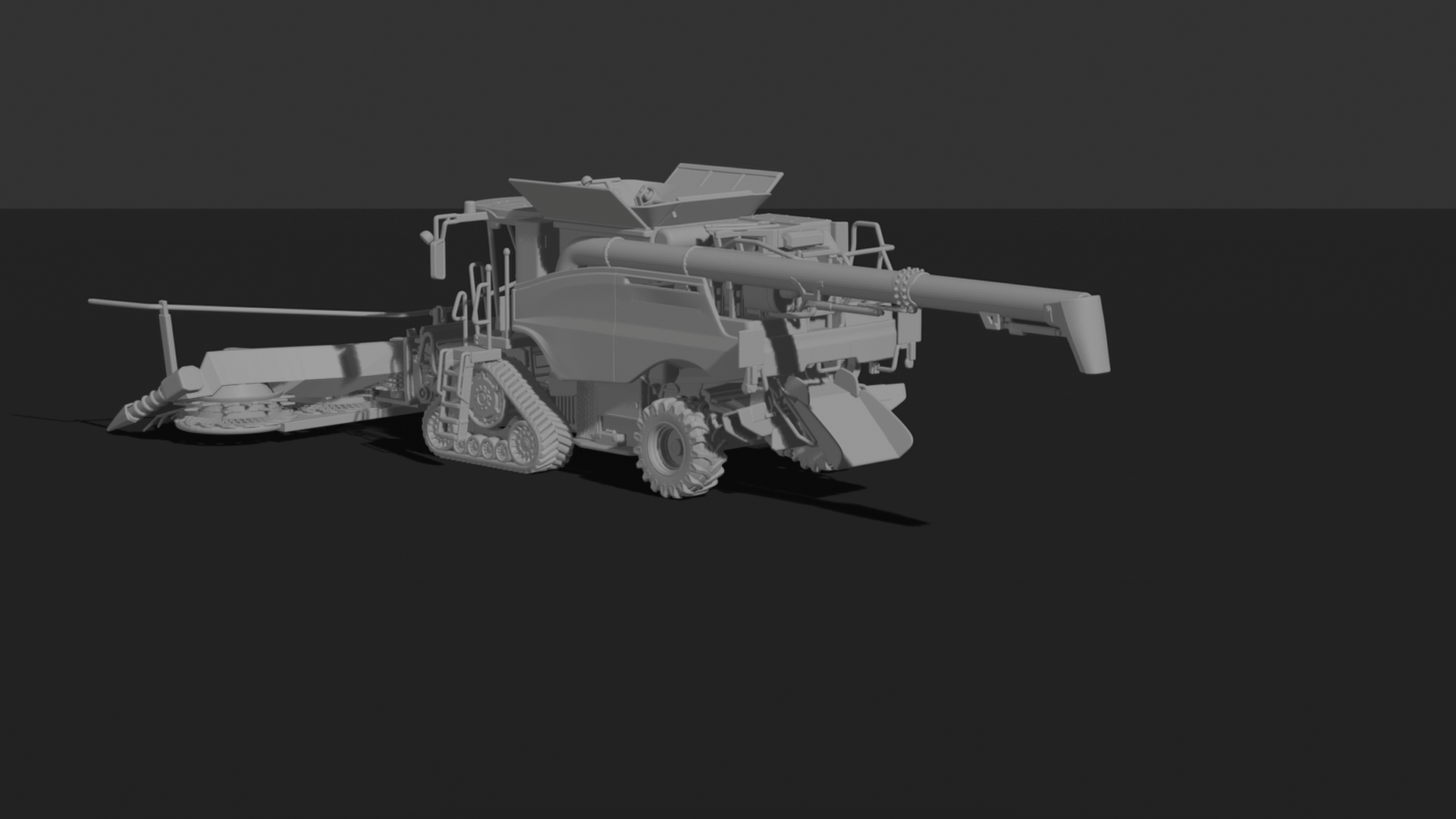 Case IH Axial-Flow 7250 Tracked Combine STL 3D Print Model