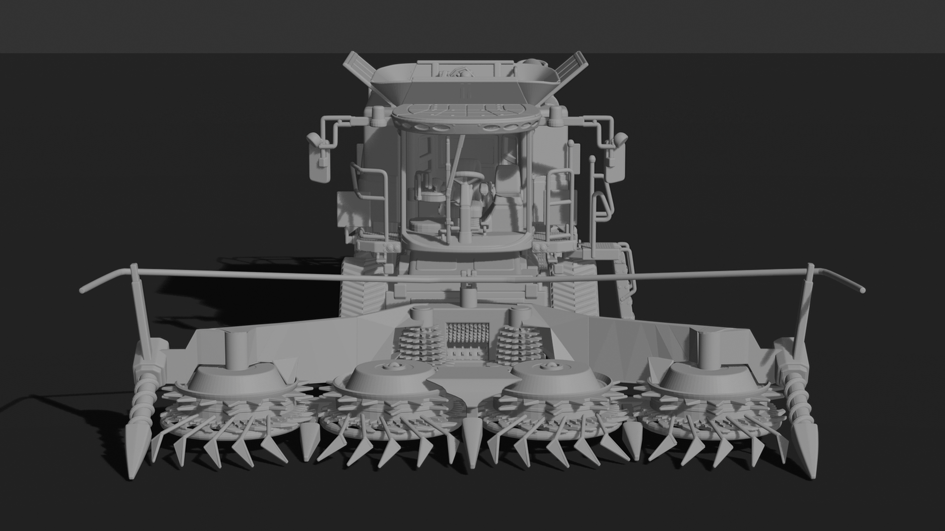 Case IH Axial-Flow 7250 Tracked Combine STL 3D Print Model