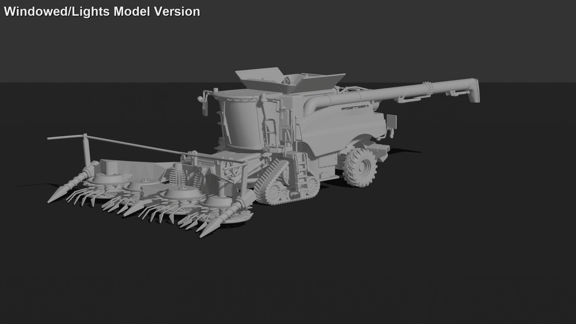 Case IH Axial-Flow 7250 Tracked Combine STL 3D Print Model