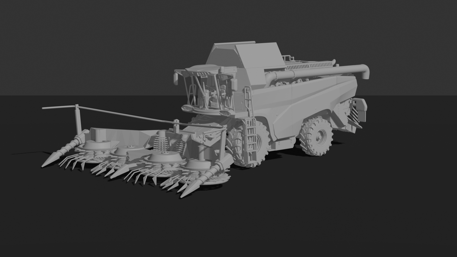 Case IH 7250 Axial-Flow Combine Harvester STL 3D Print Model