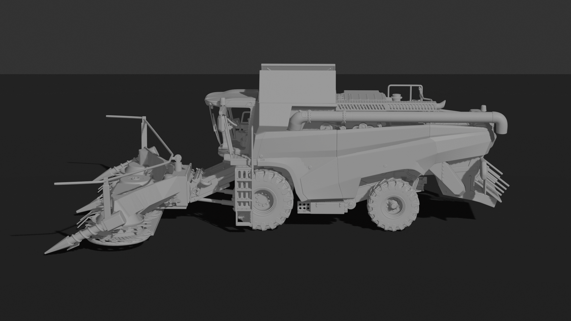 Case IH 7250 Axial-Flow Combine Harvester STL 3D Print Model