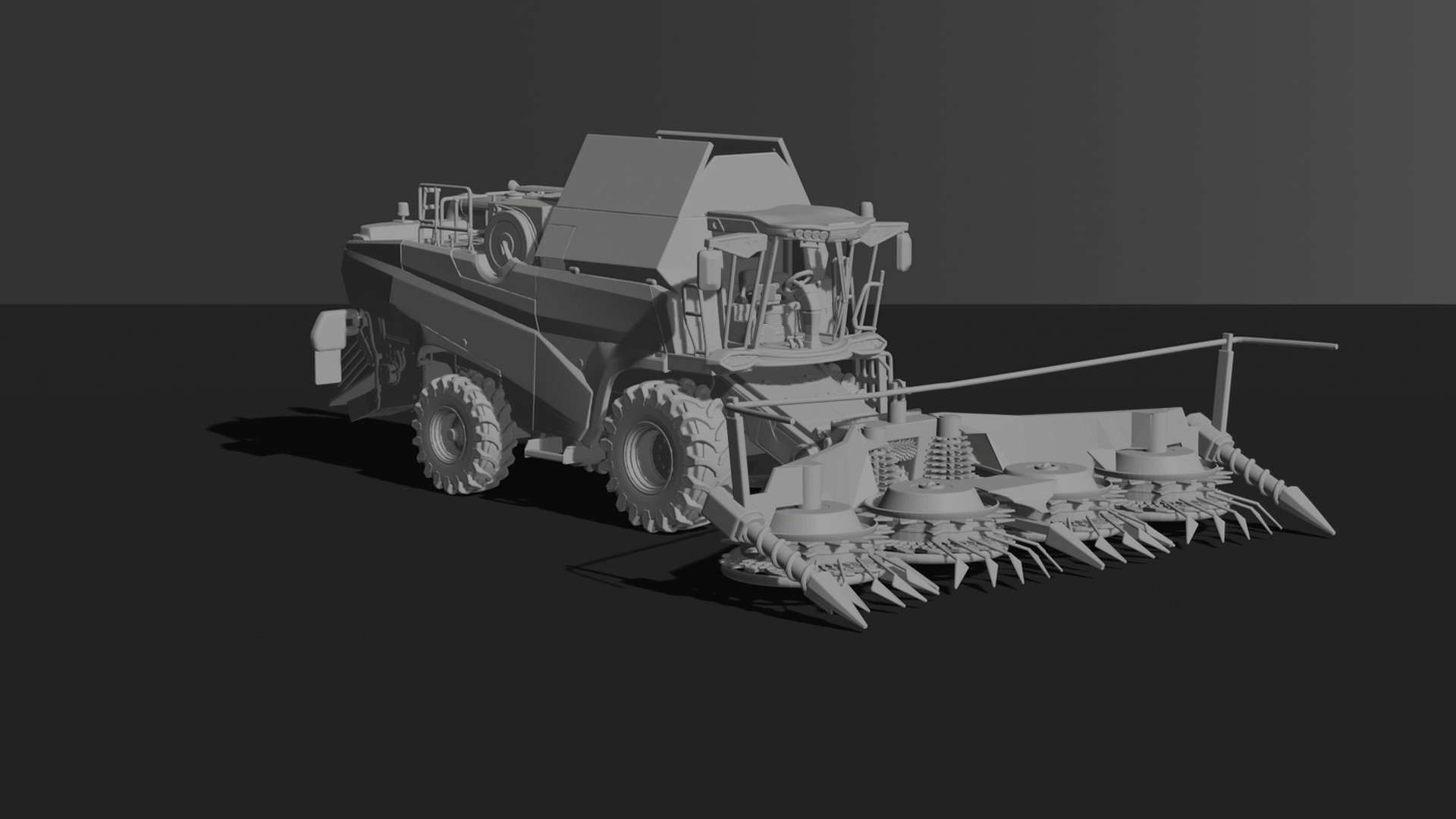 Case IH 7250 Axial-Flow Combine Harvester STL 3D Print Model