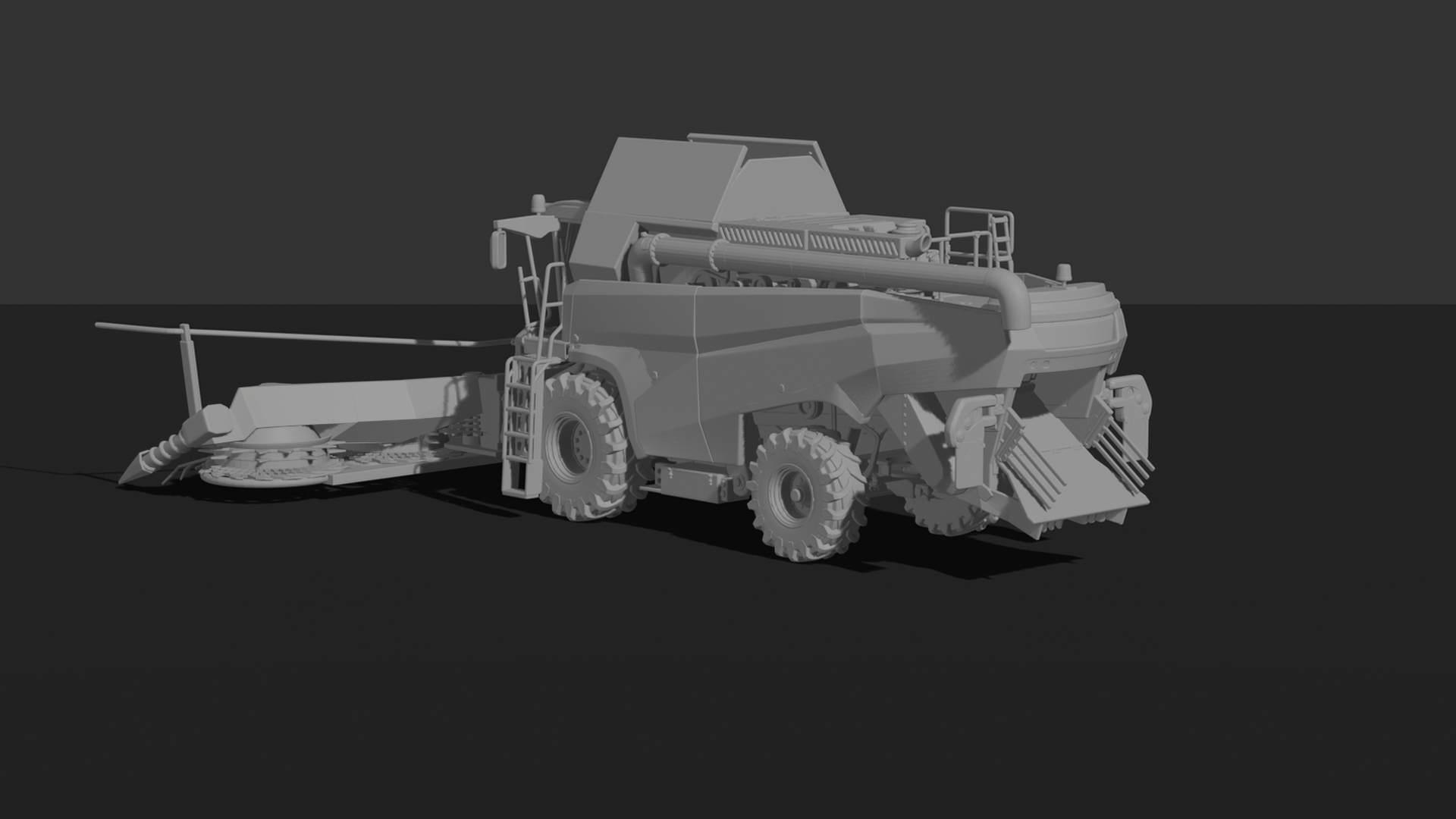 Case IH 7250 Axial-Flow Combine Harvester STL 3D Print Model